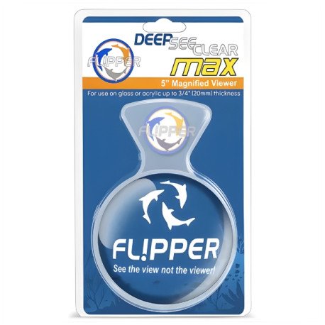 Flipper Visor Acuario Magnético 5 Negro Para Vidrio Y Acrílico Lupa