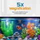 Flipper Visor Acuario Magnético 4" Negro Para Vidrio Y Acrílico Lupa