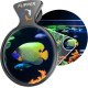 Flipper Visor Acuario Magnético 4" Negro Para Vidrio Y Acrílico Lupa