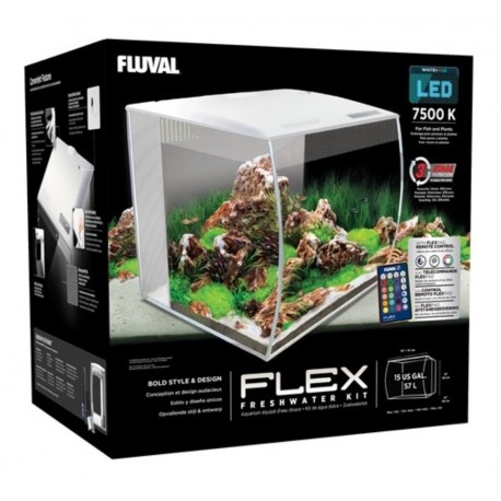 Acuario Fluval Flex 57 Litros Blanco