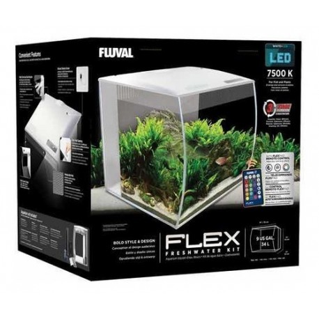 Acuario Fluval Flex 34 Litros Blanco