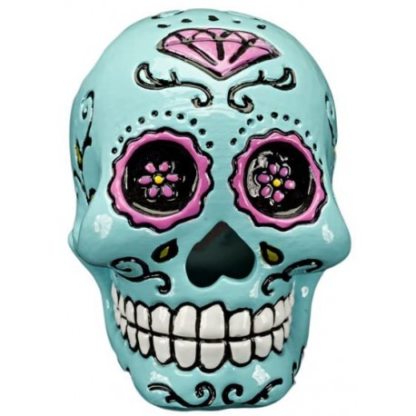 Adorno Calavera de Azucar Turquesa RR-1910