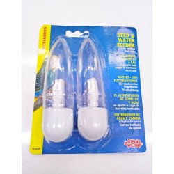 Living World Comedero + Bebedero Vertical 81600 Blanco