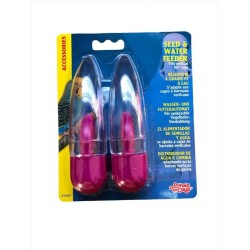 Living World Comedero + Bebedero Vertical 81600 Violeta