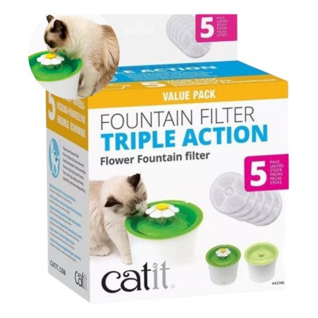 Catit Fuente Repuesto Triple Accion x 5 43746
