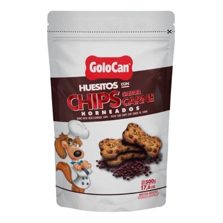 Golocan 630-D Huesitos Chips Carne 500 g