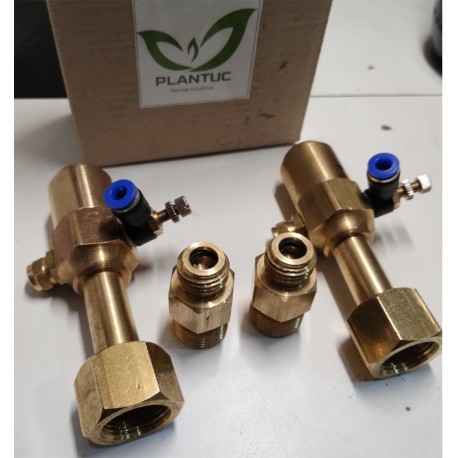 Plantuc Valvula CO2 Bronce sin Manometro