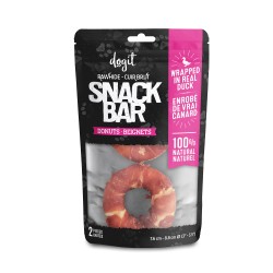 Dogit Snack Bar Rawhide - Dona envuelta en pato - 2 pcs - 7,6 - 8,8 92496 cm - 8 UNIDADES X CAJA
