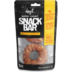 Dogit Snack Bar Rawhide - Dona envuelta en pollo - 2 pcs - 7,6 - 8,8 cm - 8 UNIDADES X CAJA