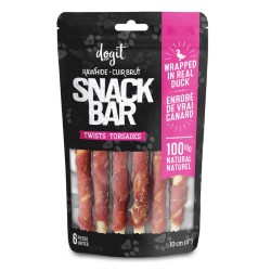 Dogit Snack Bar Rawhide - Palitos con pato envuelto - 6 pcs - 10 cm - 14 UNIDADES X CAJA