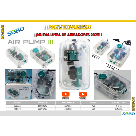 Aireador Sobo AQ-009 3 W 3 L/M