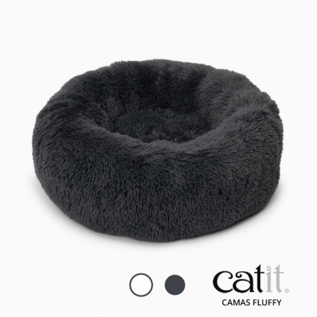 Catit Bed Fluffly Bed Gris Oscuro  41882