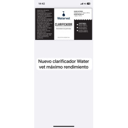 Water Vet Clarificador 100 ML Rinde 1000 l