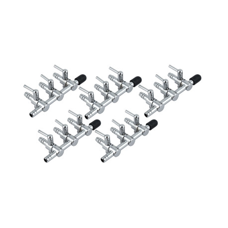 Aqua Clean Canilla Regulador de Aire Metalico Triple x 5 Pack