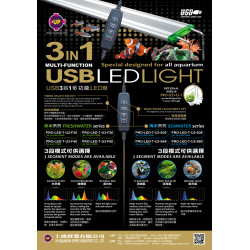 Iluminador UP 3 en 1 F36 Barra 30-60 cm Freshwater