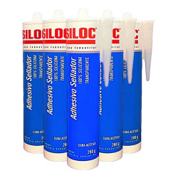 Siloc Silicona Transparente 280 g Acetica x 6