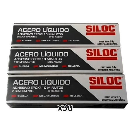 Siloc Acero Liquido 57 g x 3 u