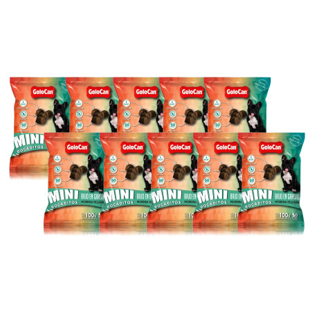 Golocan 380 Bocaditos Mini Bajo en Grasas 100 g x 10
