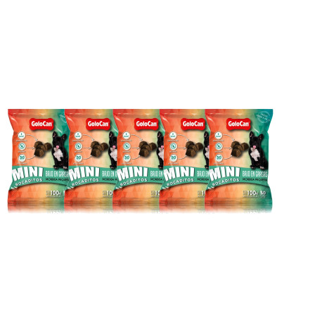 Golocan 380 Bocaditos Mini Bajo en Grasas 100 g x 5