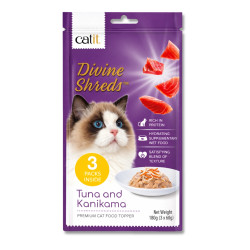 Catit Divine Shreds Atun en Gelatina con Kanikama 42189 Caja x 16 u